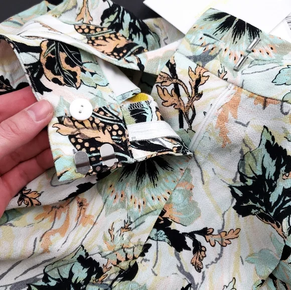 NWT Diane Von Furstenberg DVF Nathalie Floral Print Crepe Shorts Bermuda SZ 2 - Picture 8 of 11